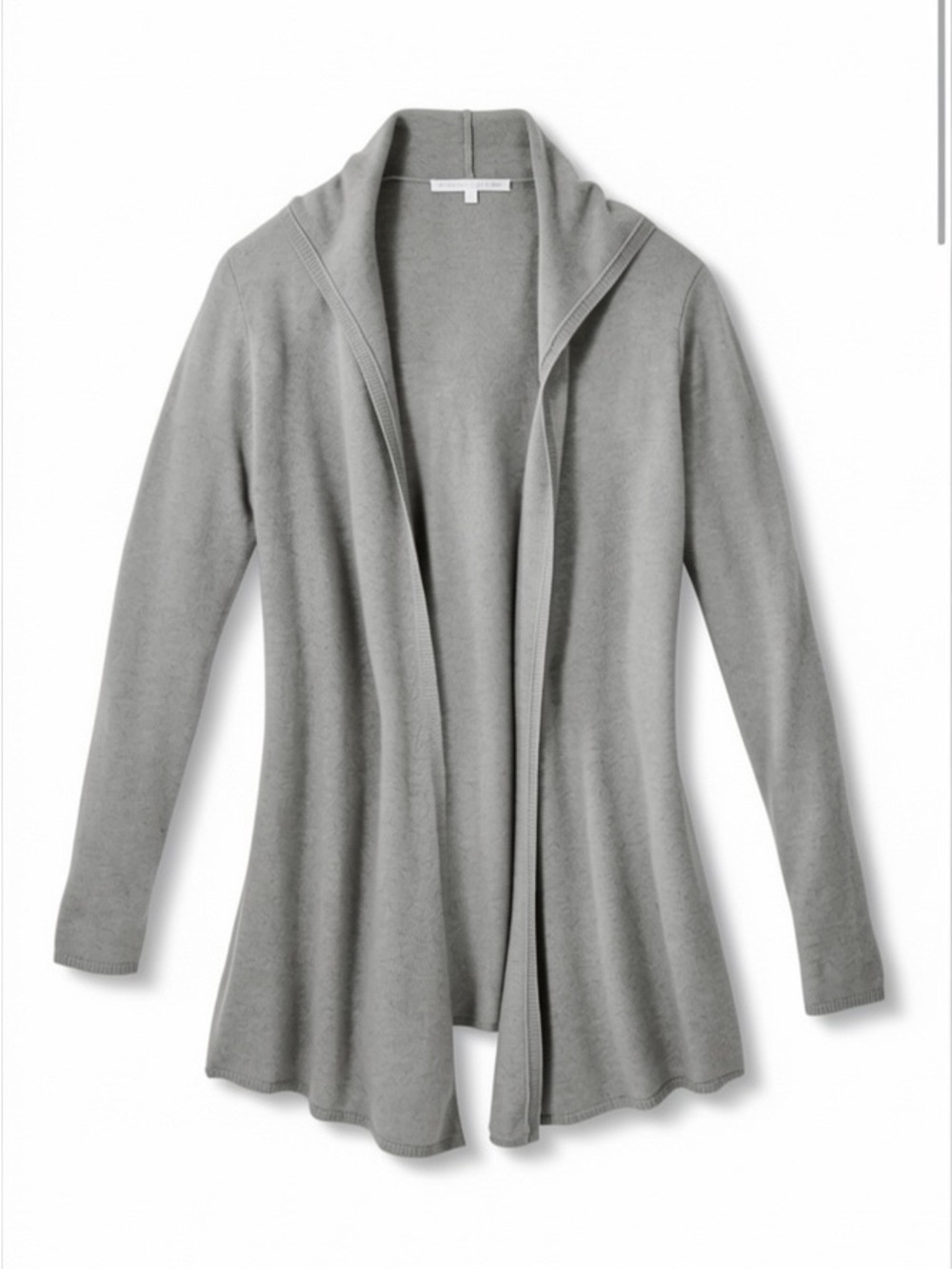 Alpine Cashmere Open Front Cardigan Hoodie Sz XS MONGOLIAN $348 NEW Gray Luxury